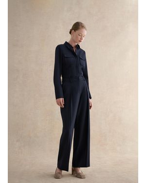 Hobbs Dannie Wide Leg Trousers - Blue