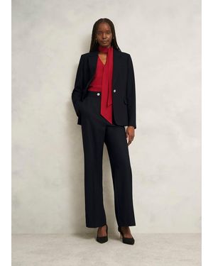 Hobbs Heidi Wool Blend Trousers - Black
