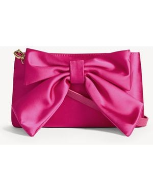 Hobbs Maisey Satin Bow Clutch - Pink