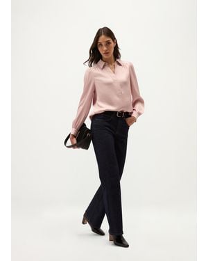 Hobbs Tegan Textured Blouse - Pink