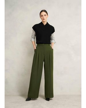 Hobbs Alya Wide Trousers - Green