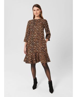 Hobbs Prim Tunic Dress - Brown