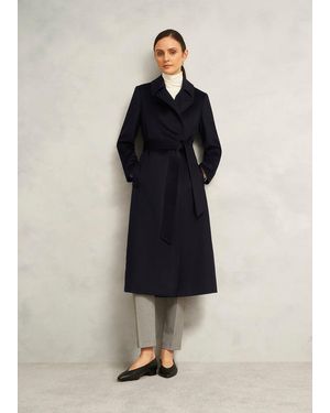 Hobbs Petite Livia Wool Coat - Blue
