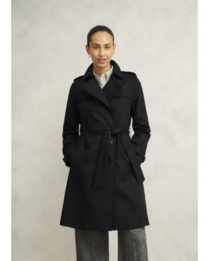 Hobbs Petite Skylar Shower Resistant Trench Coat - Black