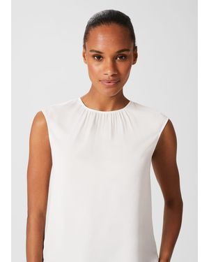 Hobbs Violetta Sleeveless Blouse - White