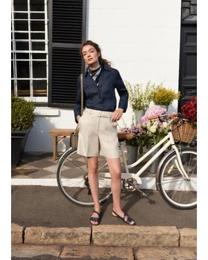 Hobbs Marlene Linen Shirt - Blue