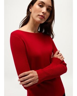 Hobbs Anika Boat Neck Jumper - Red