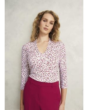 Hobbs Aimee Printed Top - White