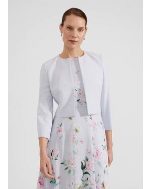 Hobbs Elize Crepe Jacket - White