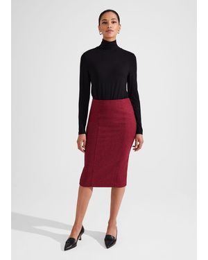 Hobbs Petite Daniella Wool Skirt - Red