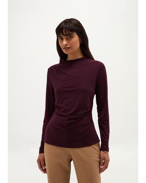 Hobbs Oriana Ruched Top - Red