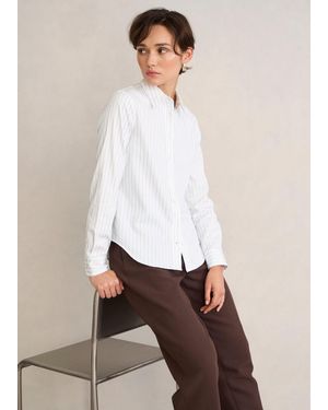 Hobbs Viola Stripe Shirt - White
