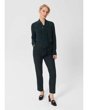 Hobbs Petite Gael Wool Blend Trousers - Blue