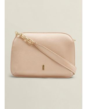 Hobbs Milan Satin Clutch Bag - Natural