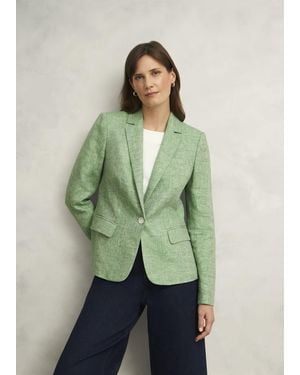 Hobbs Blake Linen Jacket - Green