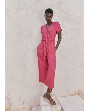 Hobbs Aliya Linen Jumpsuit - Pink