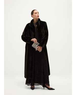 Hobbs Misha Faux Fur Maxi Coat - Black