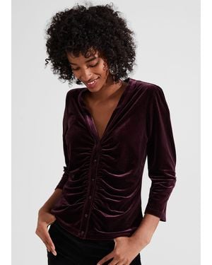 Hobbs Velvet Hattie Top - Black
