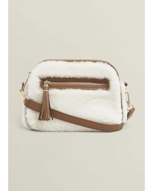 Hobbs Carlton Shearling Crossbody Bag - Natural