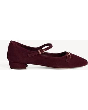 Hobbs Alessia Suede Mary Janes - Purple