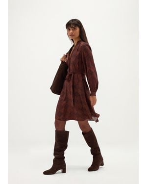 Hobbs Hilary Popover Dress - Red