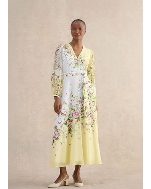 Hobbs Ariel Floral Silk Dress - Natural