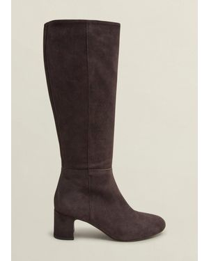 Hobbs Caroline Suede Knee Boots - Black