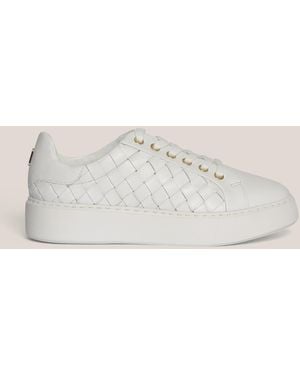 Hobbs Ada Woven Leather Trainers - Natural