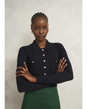 Hobbs Jessica Knitted Shirt - Black