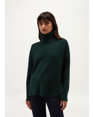 Hobbs Yvette Rollneck Jumper - Green