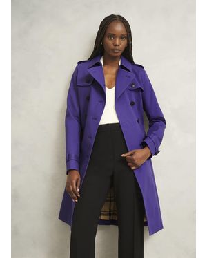 Hobbs Skylar Shower Resistant Trench Coat - Blue