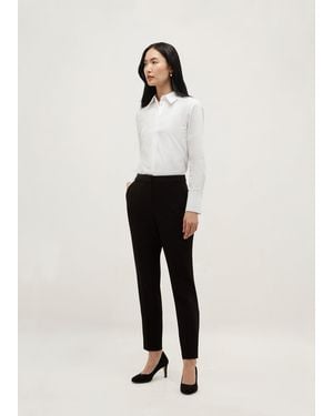 Hobbs Lea Pique Slim Trousers - White