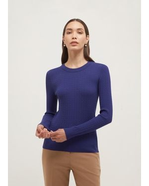Hobbs Iris Cable Jumper - Blue