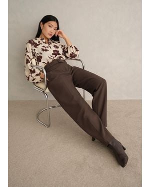 Hobbs Trina Barrel Trousers - Natural