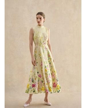 Hobbs Hartwell Silk Dress - Natural