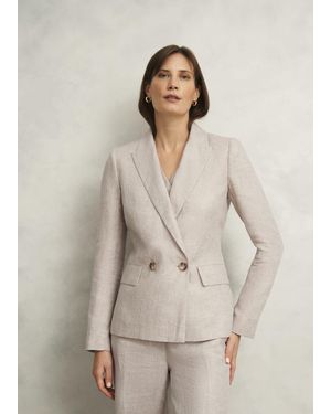 Hobbs Alessia Linen Jacket - Natural