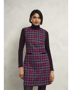 Hobbs Margot Wool Dress - Purple