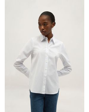 Hobbs Kora Striped Cotton Shirt - White