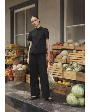 Hobbs Keston Cotton Broderie Trousers - Multicolour