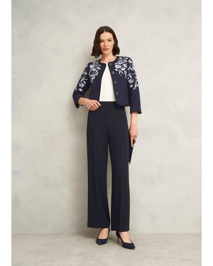 Hobbs Mel Wide Trousers - Blue