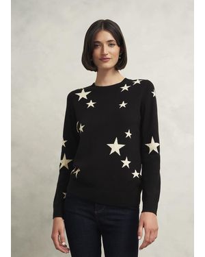 Hobbs Samira Star Jumper With Cashemre - Black