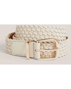 Hobbs Nima Woven Leather Belt - Natural