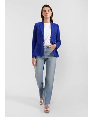 Hobbs Fletcher Silk Linen Jacket - Blue