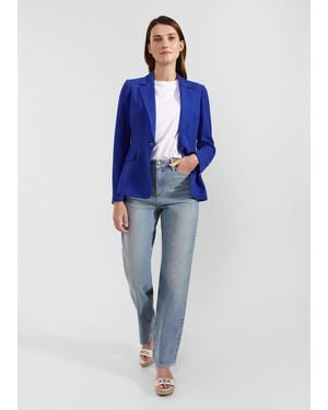 Hobbs Fletcher Silk Linen Jacket - Blue