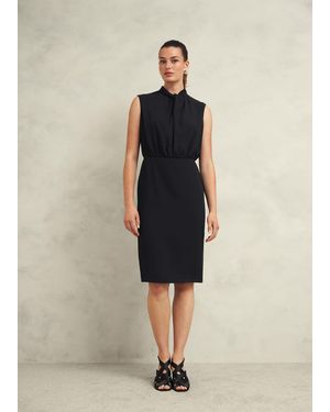 Hobbs Camille Twist Neck Dress - Natural