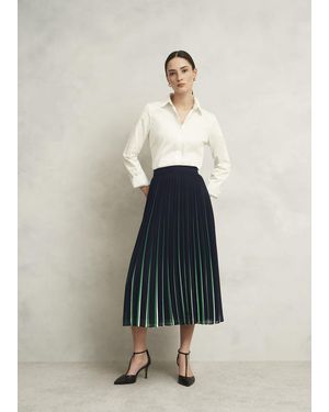 Hobbs Vida Pleated Skirt - White