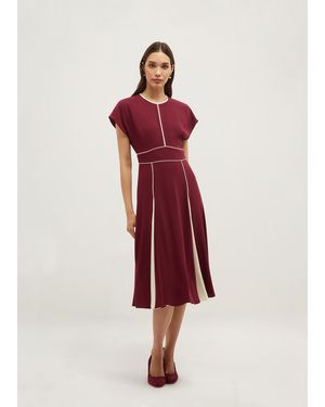 Hobbs Viola Colourblock Dress - Red