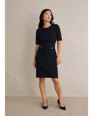 Hobbs Petite Petra Knitted Dress - Blue