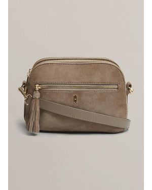 Hobbs Carlton Suede Crossbody Bag - Natural