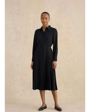 Hobbs Ginny Shirt Midi Dress - Natural